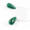 Natural Green Emerald Faceted Tear Drop Beads Strand Size 19mm Pair approx.